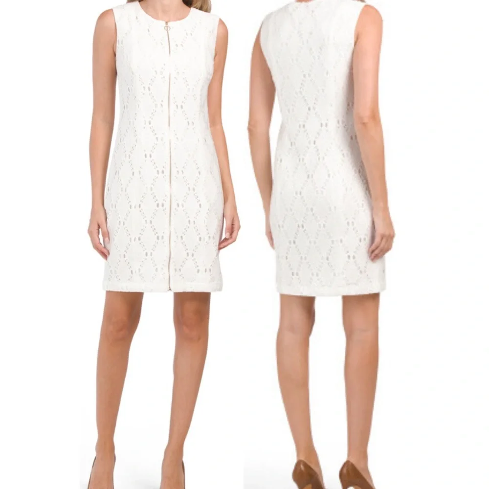 Tahari white lattic
